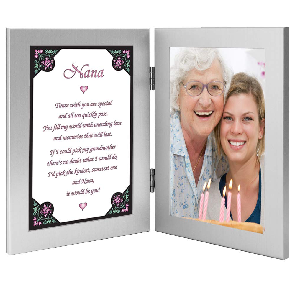 Poetry Gifts Nana Sweet Poem From Grandchild For Birthday Or Christmas, Add 4X6 Inch Photo To Attached Frame