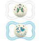 Mam Air Night & Day Baby Pacifier, For Sensitive Skin, Glows In The Dark, 2 Pack, 6-16 Months, Unisex