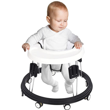 The Foldable Baby Walker, Suitable For 66-80Cm Height Wheeled Baby Boy And Girl Walker, Mute Anti-Rollover Baby Walker, Avoid Bi