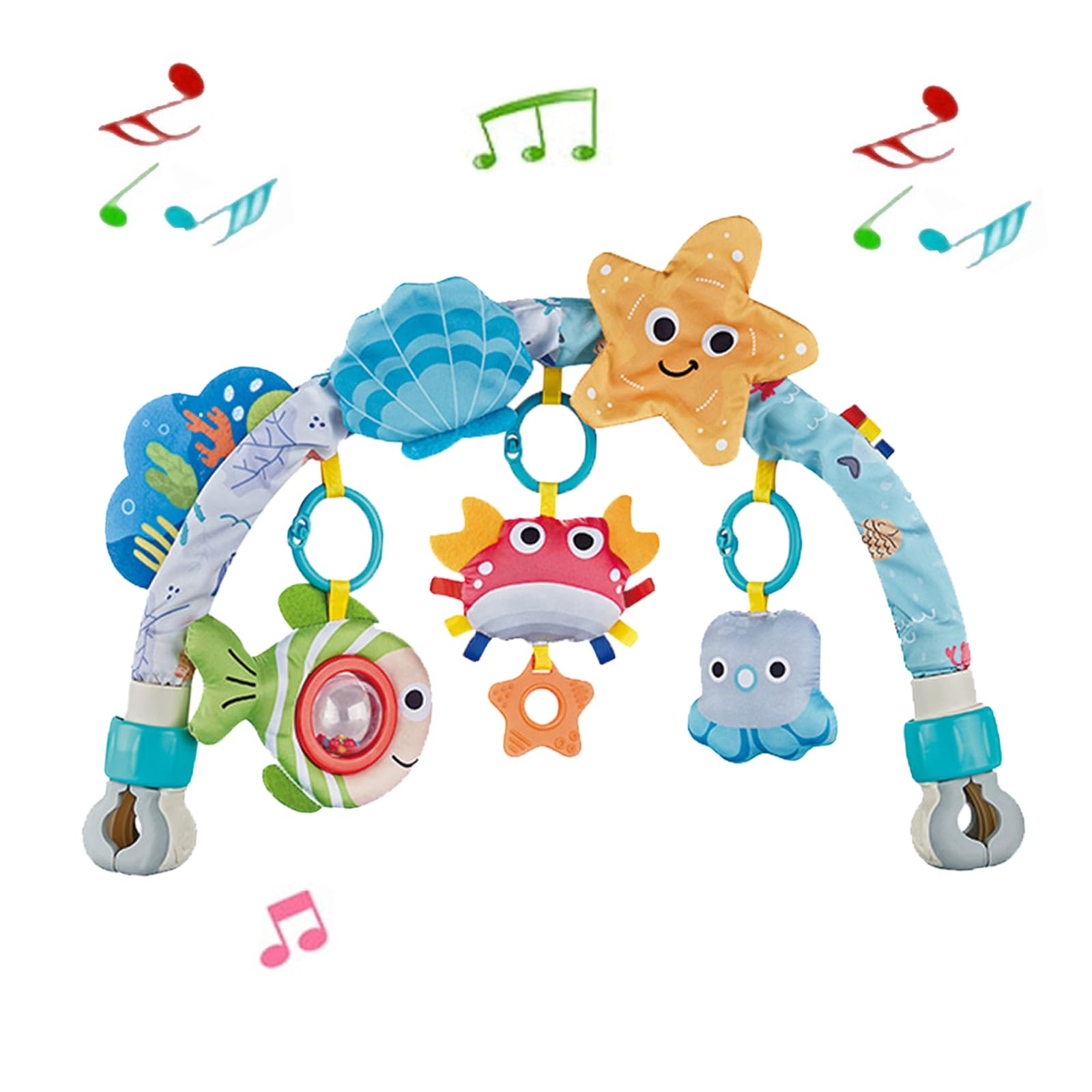 Pau1Hami1ton Baby Stroller Arch Toys, Car Seat Toys,Baby Gifts.S-19(Red Crab)