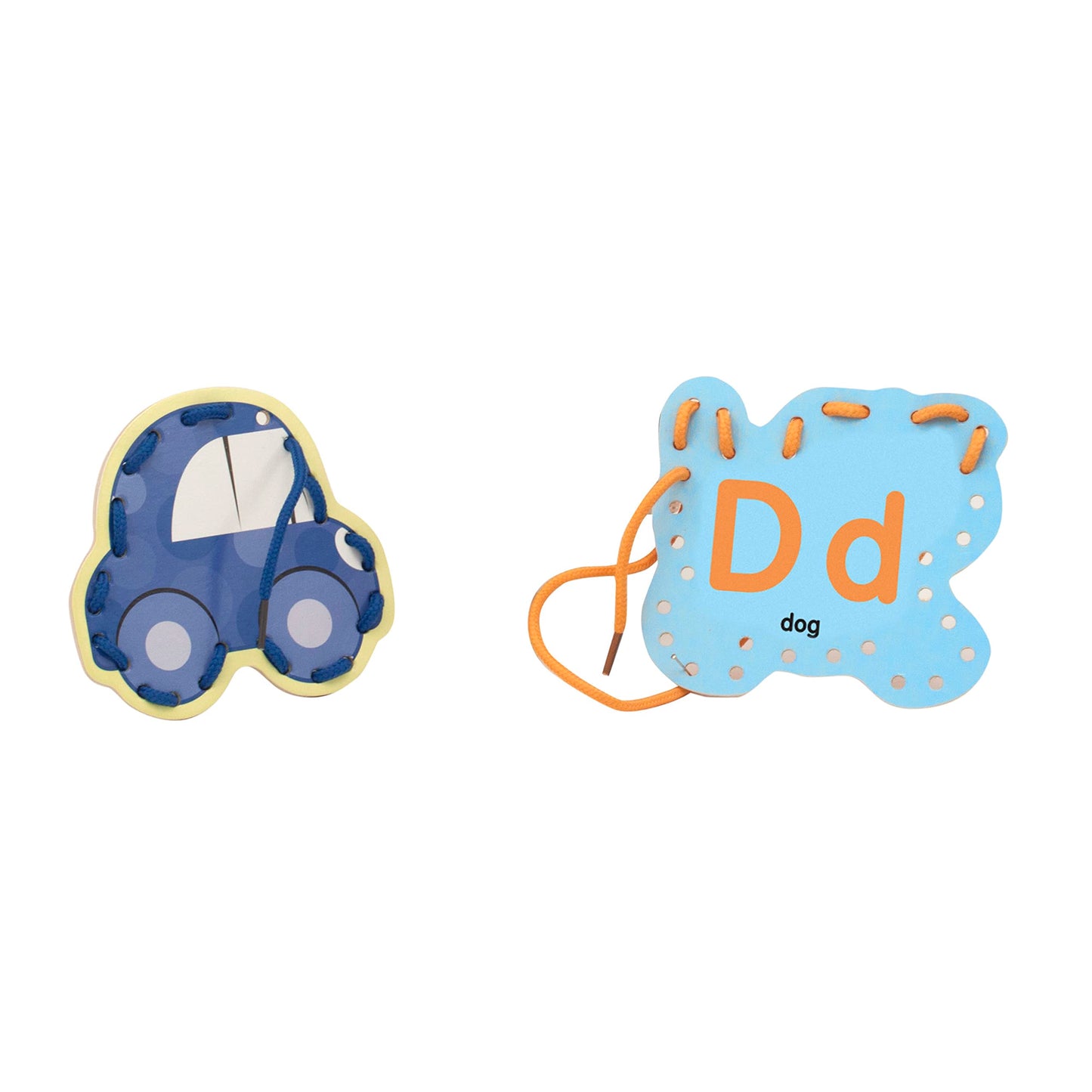 Melissa & Doug Alphabet Wooden Lacing Cards With Double-Sided Panels and Matching Laces - Lacing Toys For Toddlers, Fine Motor S