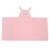 Toyvian Animal Hooded Baby Towel Cartoon Children Bath Towel Washcloth Blanket for Bath Pool Beach Swim Coverups Bathrobe Pink