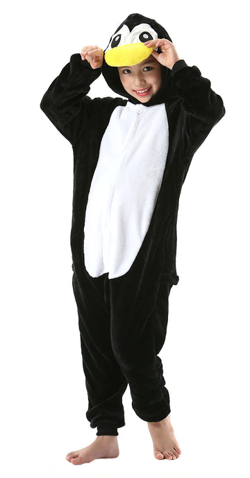 Atoz Onesie For Kids, Animal Pajamas Halloween Cosplay Costume For Girls Boys, Penguin 10-11Y