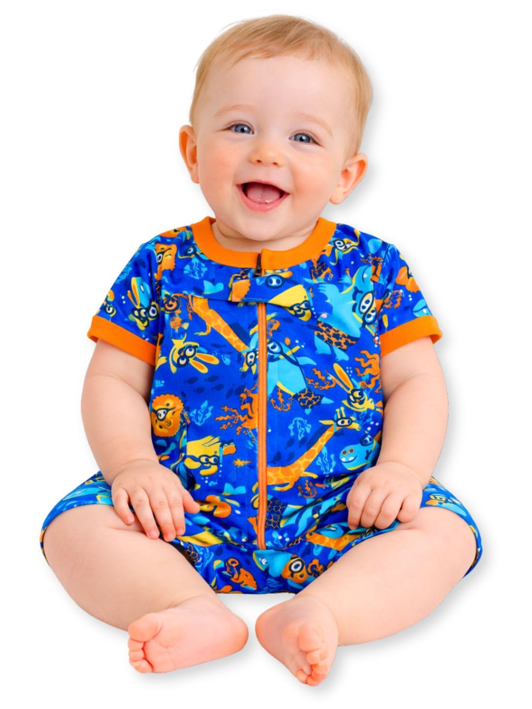 Tuddybuddy 100% Cotton Shorts Romper/Jumpsuit/Bodysuit Set For Baby (Pack Of 1 Playsuits  Blue Whale,36 Months)