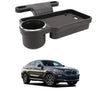 Oshotto (FT04) Foldable Car Auto Headrest Rear Back Seat Table Drink Food Cup Tray Holder Compatible with BMW X4  Black