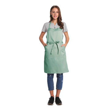 Bighas Adjustable Bib Apron With Pocket Extra Long Ties For Women Men, 18 Colors, Chef, Kitchen, Home, Restaurant, Cafe, Cooking