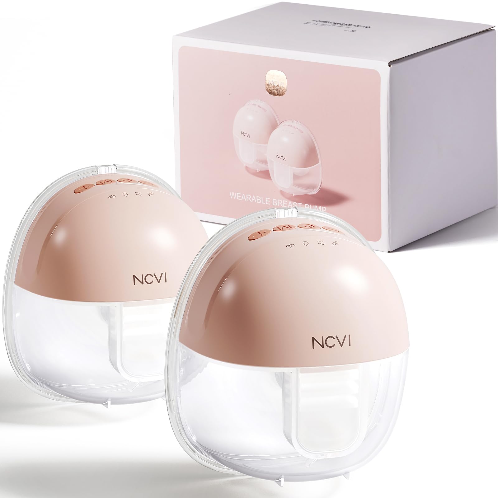 Ncvi Wearable Breast Pump 8111, Hands Free Breastfeeding Pump, Wireless Portable Milk Pump With Strong Suction, 4 Modes & 9 Leve