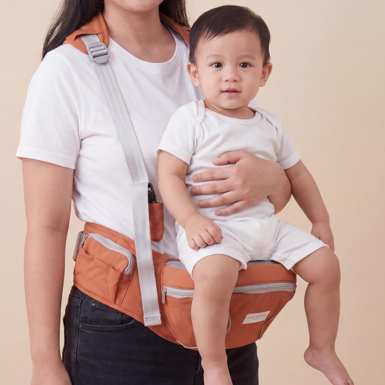 Haus & Kinder Hip Seat Baby Carrier With 6 Adjustable Carry Positions, Carrier For 0 To 3 Years Baby With Hip Seat, Kangaroo Sty
