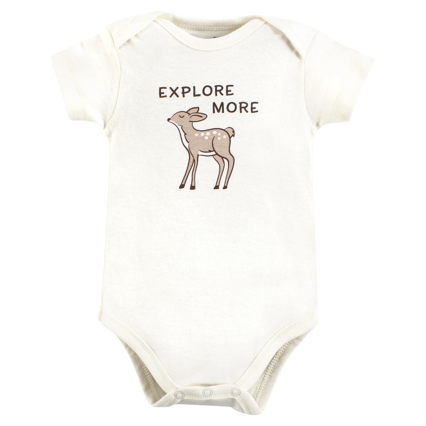 Touched By Nature Unisex Baby Organic Cotton Bodysuits, Dreamy Woodland, Preemie