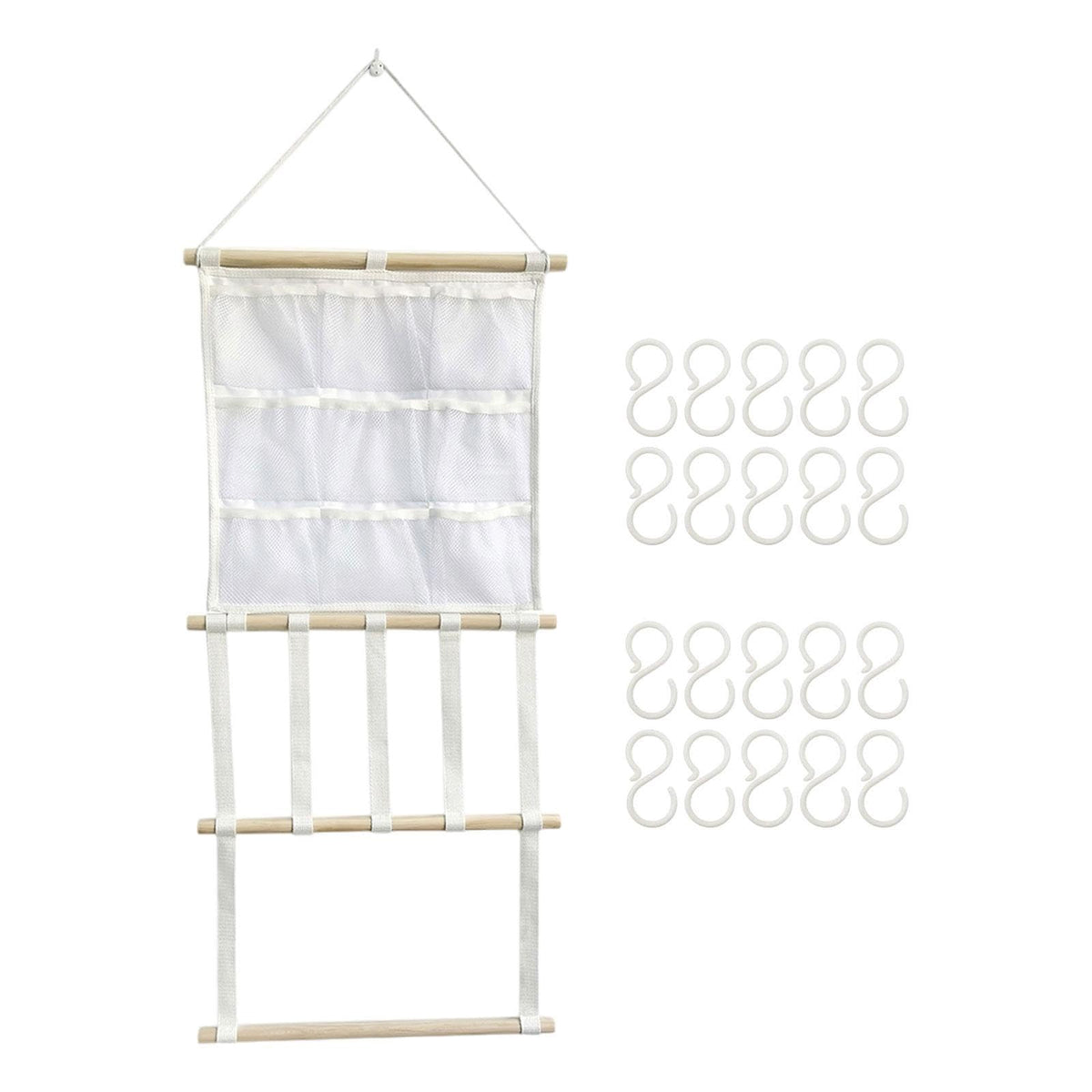 ATORSE Hair Bow Holder Display Hair Bows Organizer for Bedroom Nursery Girl Bedroom with 20 Clips