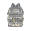 Noverbibi Custom Diaper Bag for baby Customized Dragon Plaid Gray Baby Bag Personalized Nursing Bags with Name Custom Name Mommy