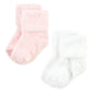 Hudson Baby Unisex Baby Cotton Rich Newborn And Terry Socks, Pink Heart, 12-24 Months