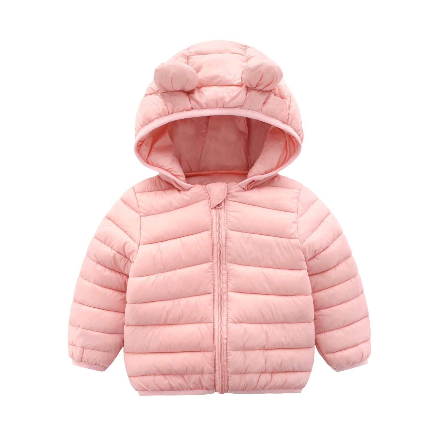 CECORC Winter Coats for Kids with Hoods Light Puffer Jacket for Girls | Baby, Infants, Toddlers, 3T,Pink