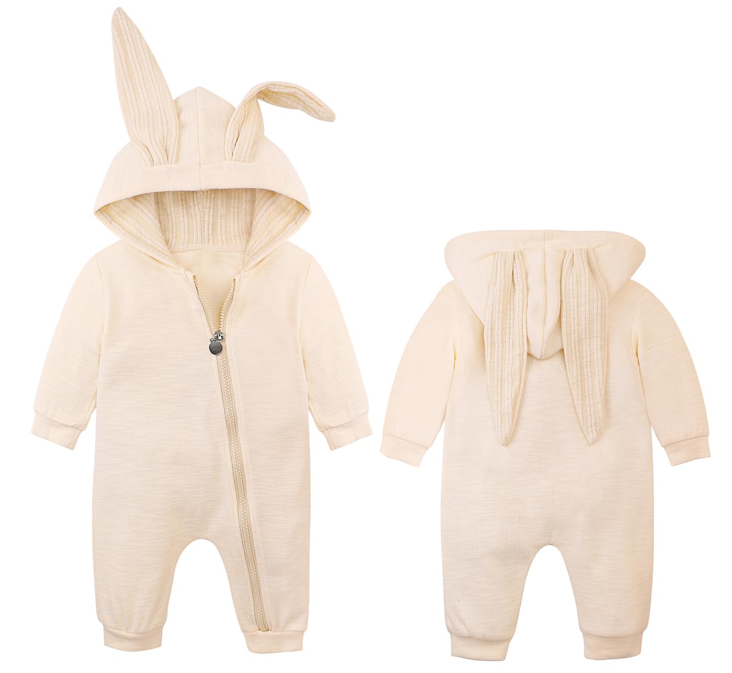 Agqt Baby Boys 1St Easter Outfit Halloween Bunny Costume One Piece Romper Bunny Ear Costumes Bodysuits Long Sleeve 3D Rabbit Ear