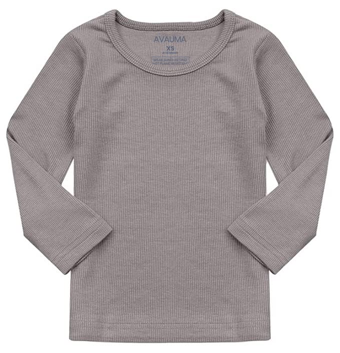 Avauma Baby Boys Girls Pajama Set Kids Toddler Snug Fit Ribbed Sleepwear Pjs For Daily Life Style (S/Cocoa(L))