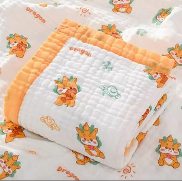CozyHut UltraSoft 6Layer Muslin Blanket for Baby | Breathable Cotton Blanket for Kids | Perfect for Newborns to 5 Years | 110c