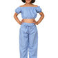 Faiseanta Cotton BlendTop and PajamaTwo Piece Set for Girls