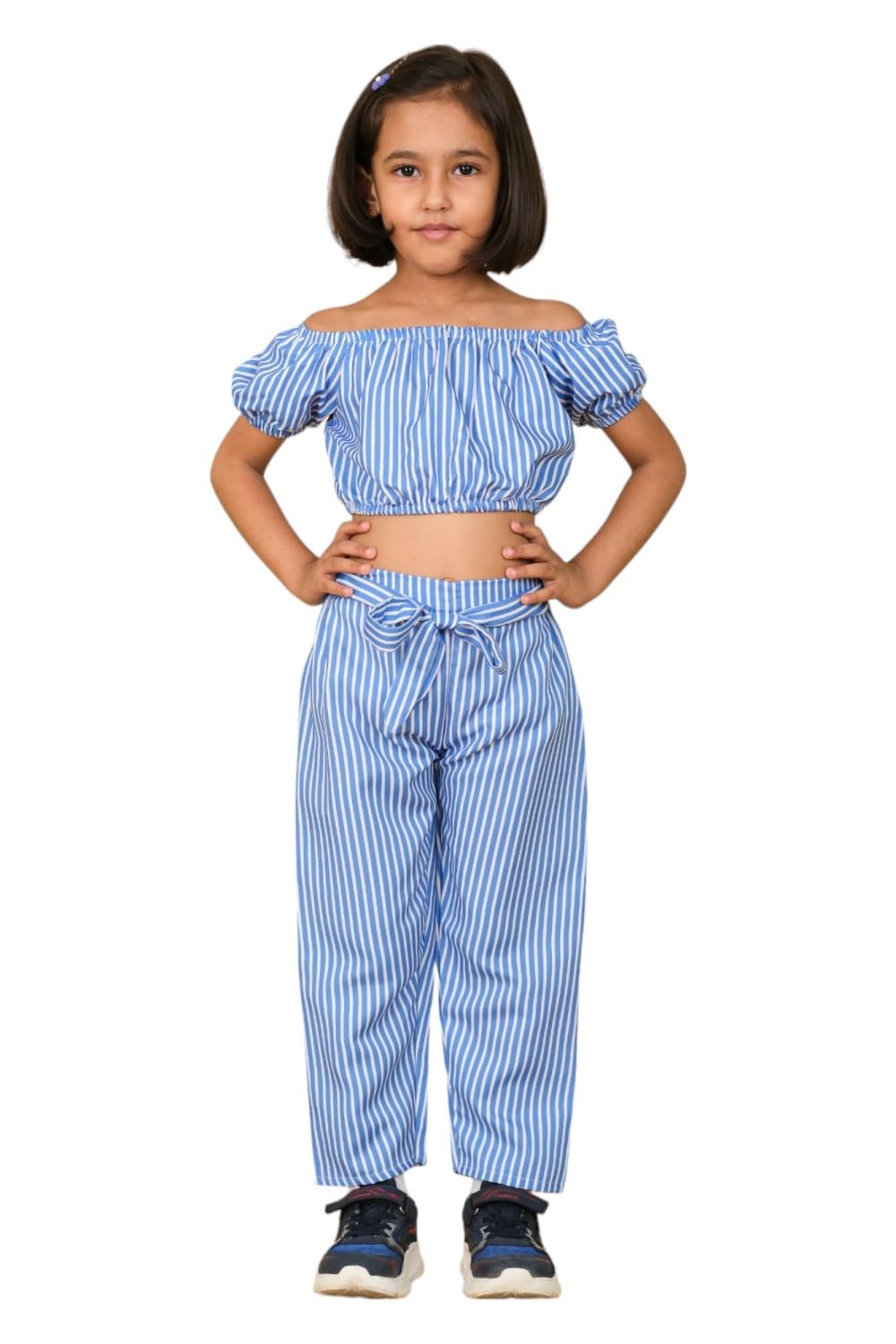 Faiseanta Cotton BlendTop and PajamaTwo Piece Set for Girls