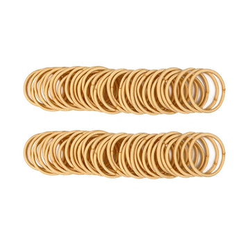 100 Pcs Baby Hair Ties - Gold Hair Bands For Thin Hair- No Metal Hair Elastics -Ponytail Holder For Kids(2 Mm X 2.5 Cm,Blonde)