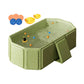 Foldable Bathtub for Kids, Large Toddler Bathtubs, Baby Shower with 2 Ducks and 5 Balls, Portable Shower Basin, Bathroom Pool Wa