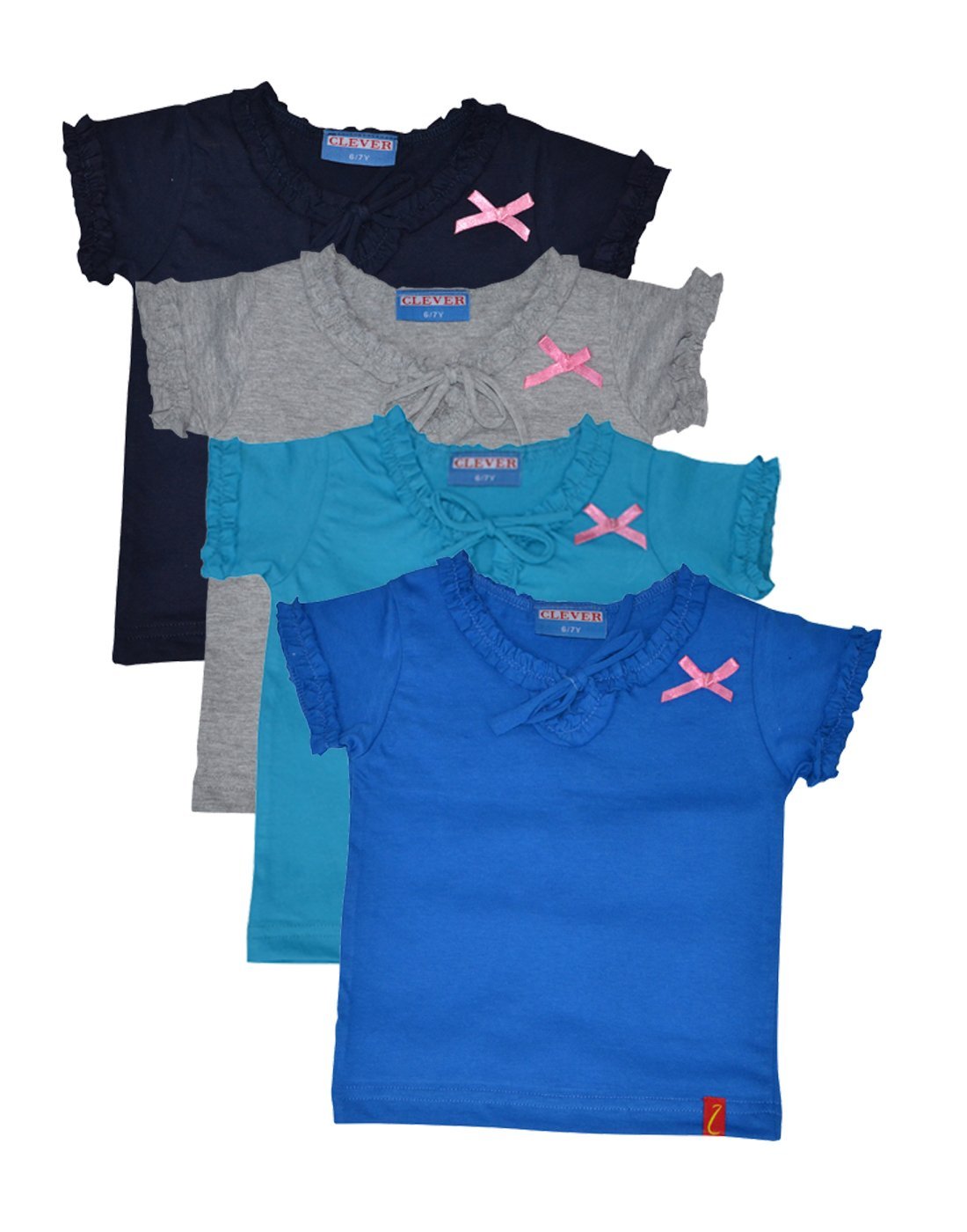 Clever Baby Girls Tshirt(ZCGT004PC407912 Month_Multi_912 Month)