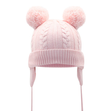Duoyeree Baby Beanie With Pom-Pom Ears Newborn Earflap Hat For Toddler Boys Girls