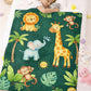 FRIDO Baby Blanket, ABC Animal Print, Cotton, Soft and Skin Friendly, All Season, Multicolor, 85 x 110 CM, 04 Years (Dark Green