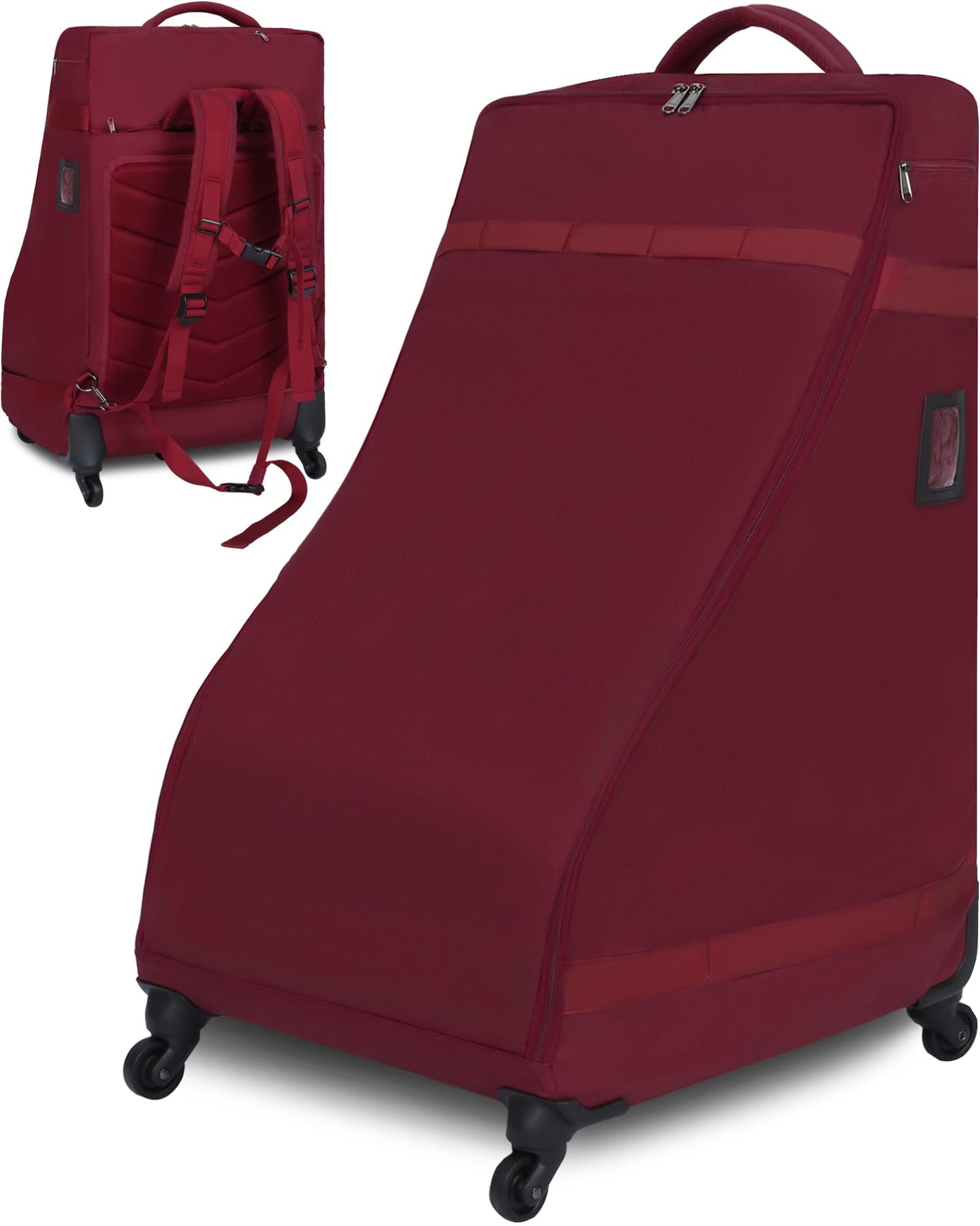 Car Seat Bag Backpack with Wheels for Air Travel Water-Resistant Gate Check Bag for Infant Convertible Booster Carseat Cover for