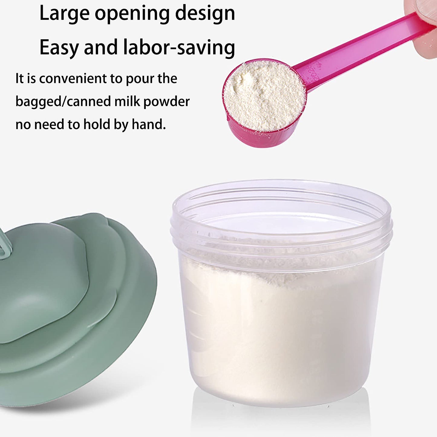 Ienypa 4 Layers Baby Milk Powder Formula Dispenser On The Go, Baby Formula Containers For Travel, Formula Holder Mixer, Baby Fee