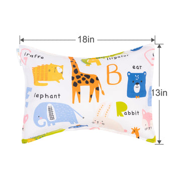 Alvababy Cotton Toddler Pillowcases 2 Pack Kids Pillow Cover Fit 13'X 18' Or 12'X16' Envelope For Girl Boy Sleepy Travel (Pi