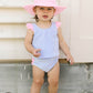 Rufflebutts Pink Polka And Stripe Reversible Swim Hat - 6-10