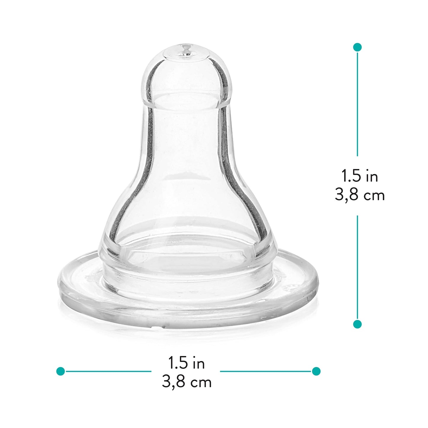 Evenflo 4 Pack Classic Silicone Nipple, Medium Flow (3-6 Months)