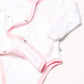 Honestbaby 3-Pack Organic Cotton Long Sleeve Side-Snap Kimono Bodysuits, Love Dot, 6-9 Months