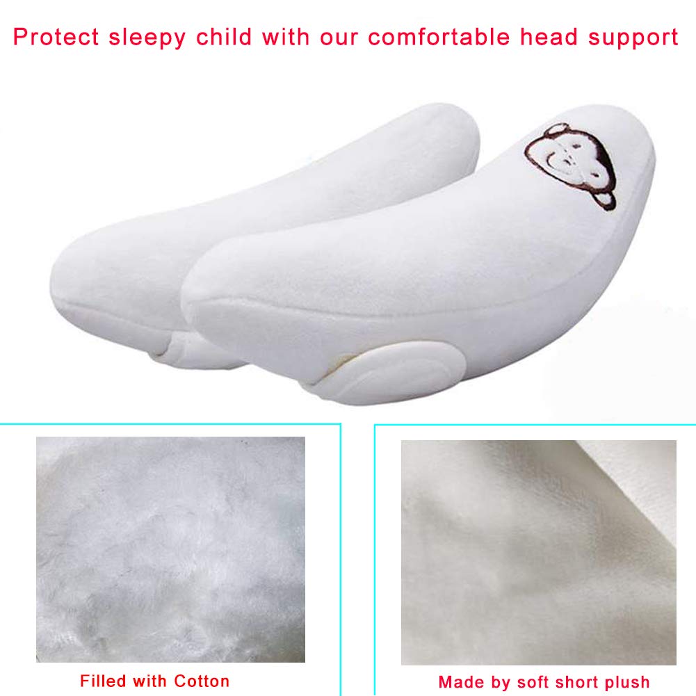 Inchant Adjustable Baby Soft Head Neck Support - Children Travel Car Seat Safety Pillow Cushion, Banana Pillow Stroller Head Sup