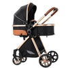 2 in 1 Baby Stroller,Infant Stroller Convertible,High Landscape Baby Carriage,Foldable Pushchair with Adjustable Canopy(White)