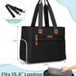 Pritent Diaper Bag Tote For Working Mom, Large Travel Diaper Tote For Mom And Dad With 15 Inch Laptop Sleeve, Mommy Bag Maternit