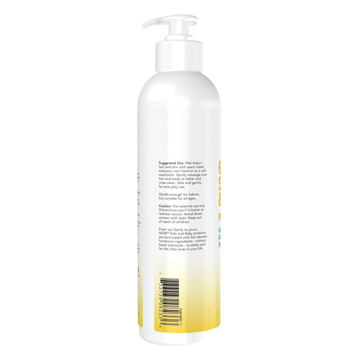 Now Baby, Gentle Shampoo & Wash, Fragrance Free With No Artificial Fragrance, Parabens, Phthalates, Petrolatum Or Sulfates, 8-Ou