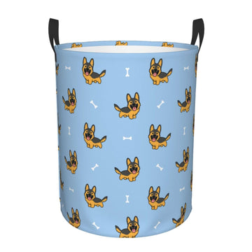 Pevtufa Cute Puppy Foldable Laundry Basket Organizer,Fabric Clothes Toy Storage Basket Nursery Hamper Storage Bin For Household 