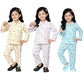 BORNLOV Girls Cotton Night Suit Set, Full Sleeves, Yellow, Pink and Blue Bear Printed Pajama Set, Pack of 3  (2 Years3 Years)