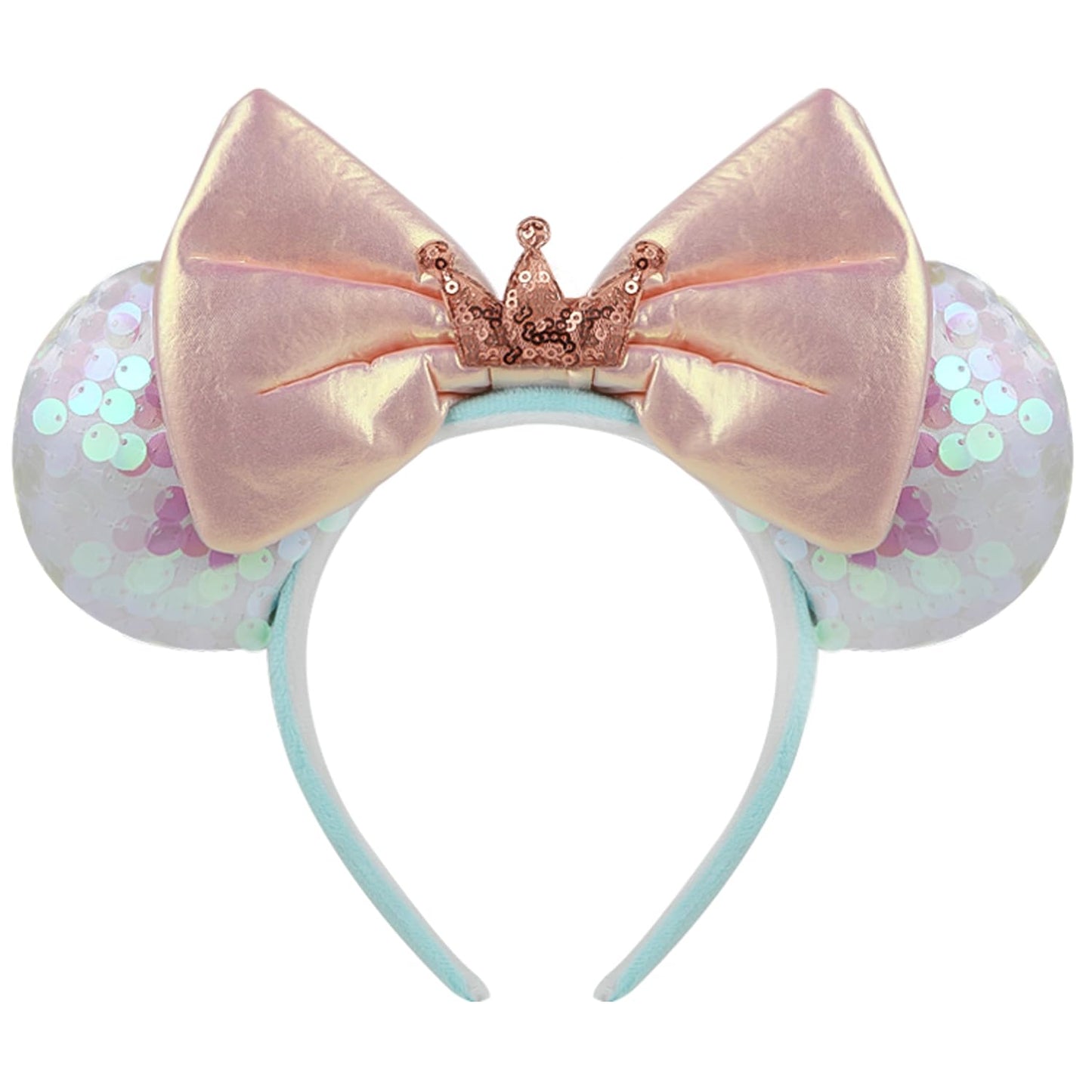 Rcjera Minnie Sequin Mouse Ears Headband For Women Girls Boys, Sequin Bow Headbands Classic Glitter Party Princess Decoration