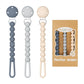 Tyry.Hu 3 Pack Silicone Pacifier Holder Clip With One Piece Beads For Boys And Girls, Soft Flexible Pacifier Clip, Rust-Free Bin