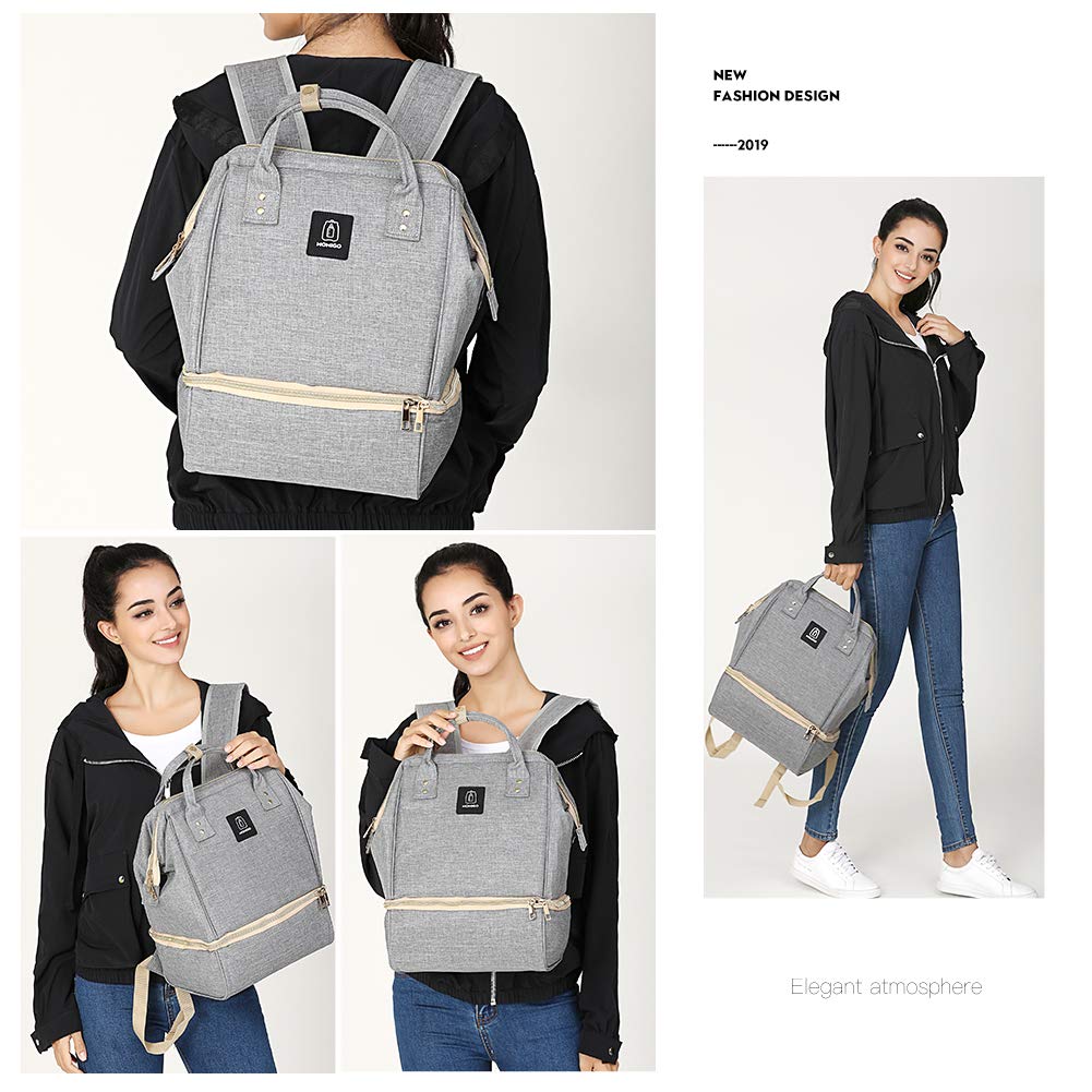 Breast Pump Backpack - Cooler And Moistureproof Bag Double Layer For Mother Outdoor Working Backpack With Usb Charging Port, Lar