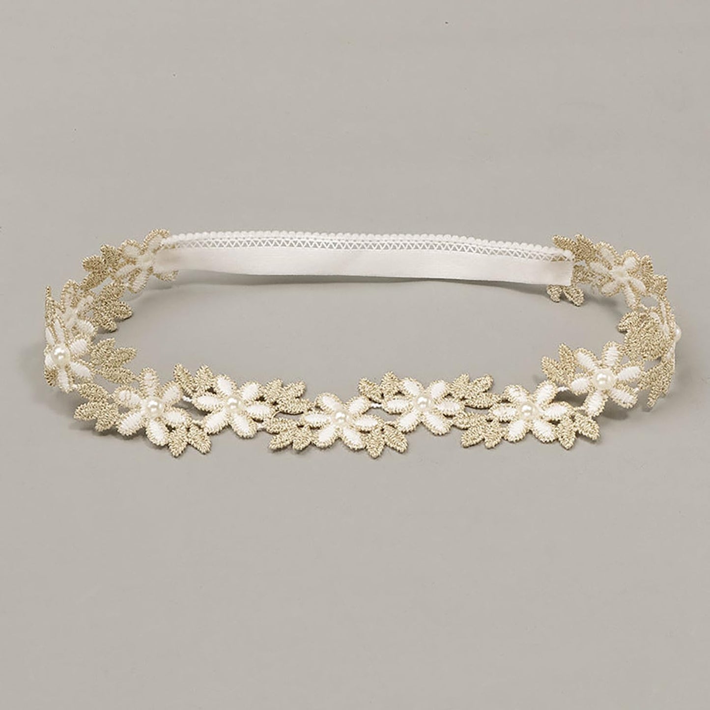 Syga Floral Silhouette Baby Headband, White