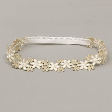 Syga Floral Silhouette Baby Headband, White