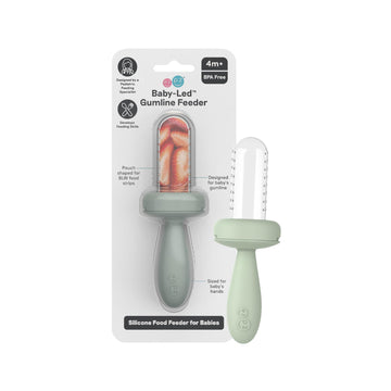 ezpz Baby-Led Gumline Feeder (Sage) - Silicone Fruit Feeder for Infants 4 Months + - Baby Feeding Essentials - BLW Tools - Works