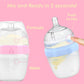 Inttero Natural Anti-Colic Formula Dispenser Baby Bottle - Air-Free Vent - 6Oz/2Pk - Modern Blue/Slow Flow - Baby Essential Bibe