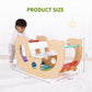 Oook 2 In 1 Rainbow Climbing Toys - Pikler Montessori Climbing Set, Wooden Rocking Horse Toy, Children Indoor Outdoor Play Gym L
