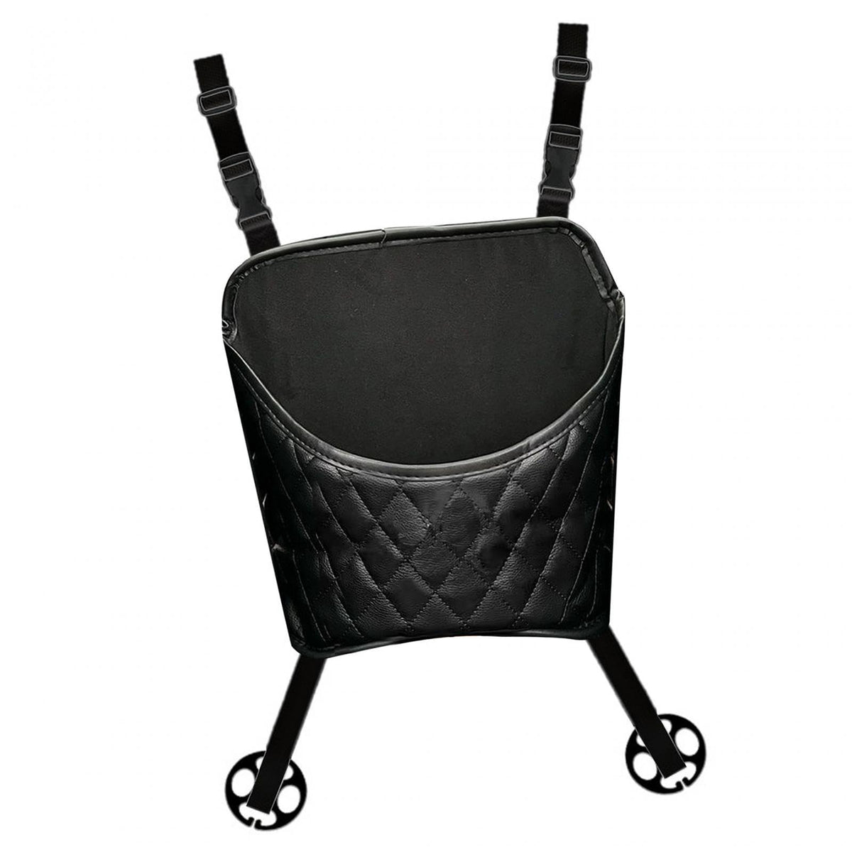 UJEAVETTE Auto Organizer Large Capacity Car Purse Holder for Cup Cosmetic Sundries black