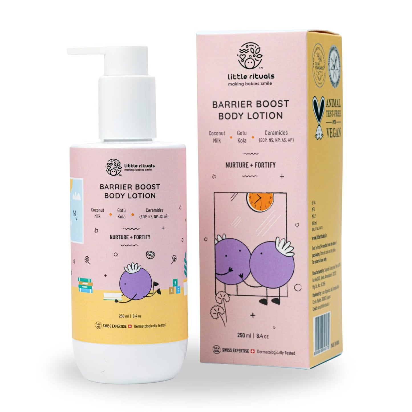 Little Rituals Barrier Boost Baby Body Lotion | Ceramide, Coconut Milk, Gotu Kola | Natural, Organic, Dermat Tested, Swiss Techn
