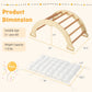 Costzon Climbing Toys For Toddlers, 2-In-1 Montessori Wooden Arch Climber Ladder Structure With Cozy Cushion, Children Indoor Ou